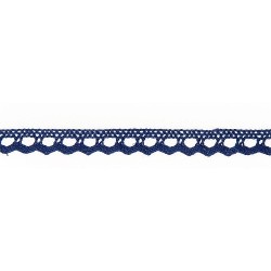 Mercerie - Dentelle coton bleue marine 10mm