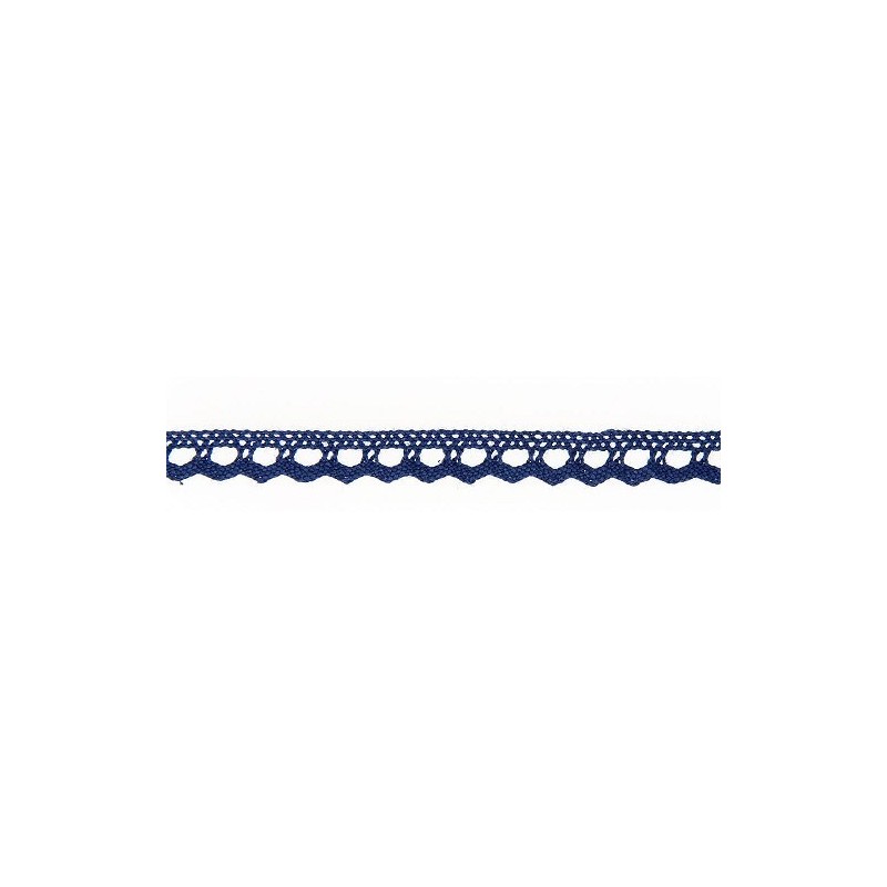 Mercerie - Dentelle coton bleue marine 10mm