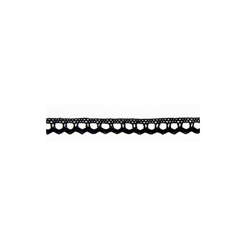 Mercerie - Dentelle coton noire 10mm