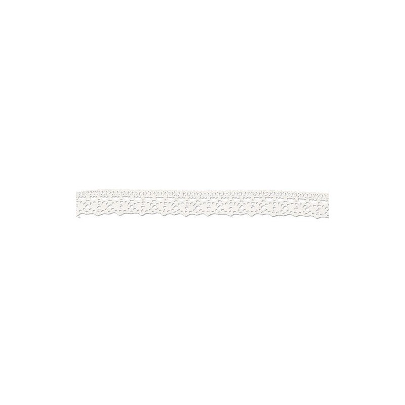 Mercerie - Dentelle coton blanche 12mm