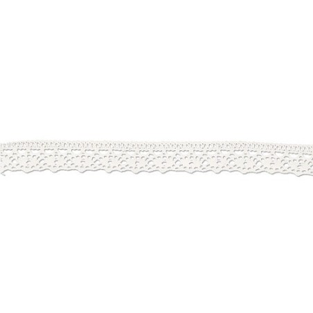 Mercerie - Dentelle coton blanche 12mm