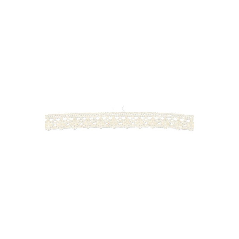 Mercerie - Dentelle coton écrue 12mm