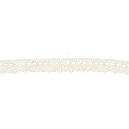 Mercerie - Dentelle coton écrue 12mm