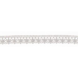 Mercerie - Dentelle coton grise claire 12mm