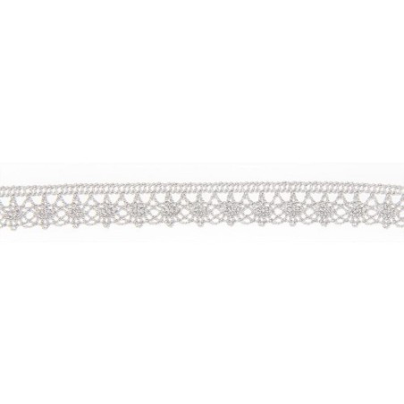 Mercerie - Dentelle coton grise claire 12mm