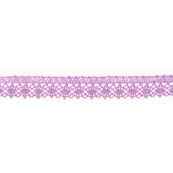 Mercerie - Dentelle coton parme 12mm