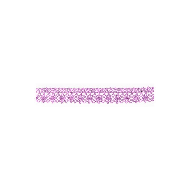 Mercerie - Dentelle coton parme 12mm