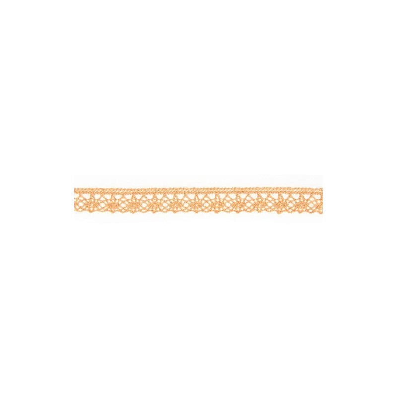 Mercerie - Dentelle coton orange pastel 12mm