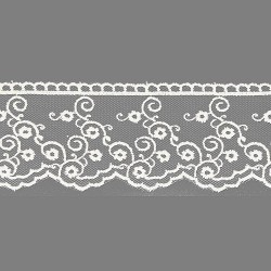 Mercerie - Dentelle tulle 40mm écrue