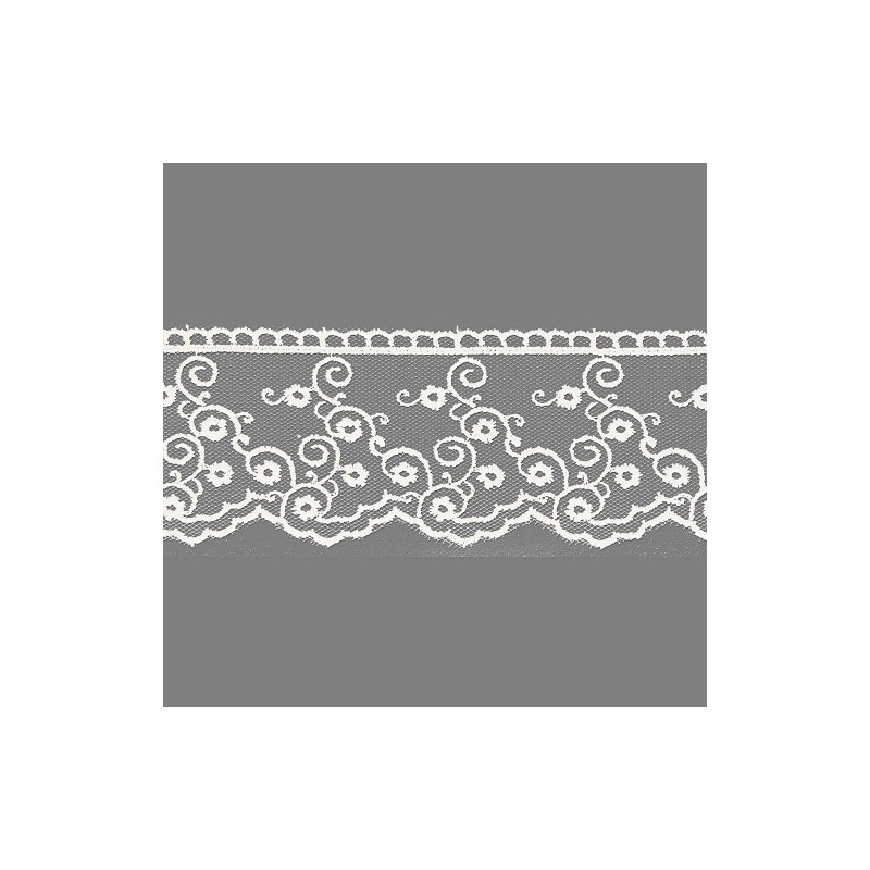 Mercerie - Dentelle tulle 40mm écrue