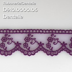 Mercerie - Dentelle tulle 30mm violette