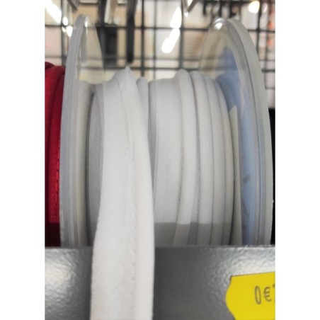 Mercerie - Passepoil polycoton 15mm blanc