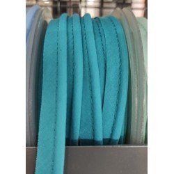 Mercerie - Passepoil polycoton 15mm bleu vert