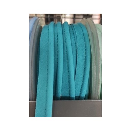 Mercerie - Passepoil polycoton 15mm bleu vert