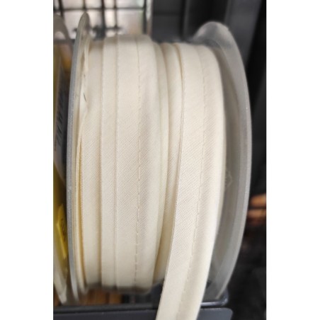 Mercerie - Passepoil polycoton 15mm jaune très pâle