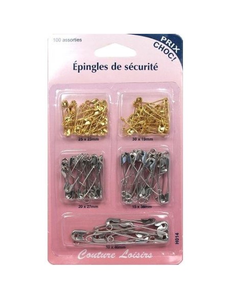 mercerie, boite d'épingles de sécurité, accessoires couture