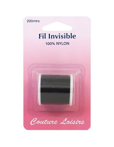 mercerie, fil invisible noir, transparent, nylon