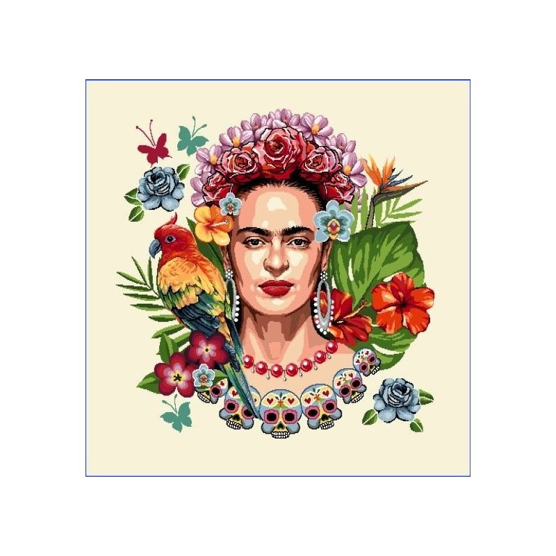 Carré - Frida perroquet