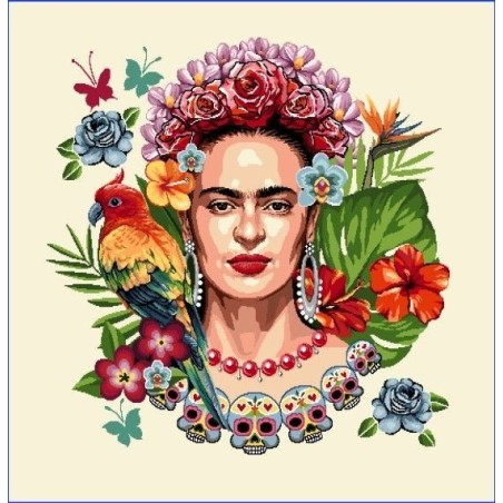 Carré - Frida perroquet